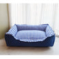 Plaid Lace Pet Bed — Soft & Washable, 6 Colors