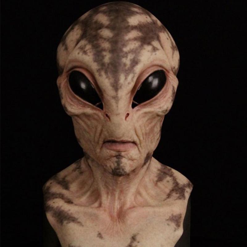 Latex Halloween Mask Set – Alien, Old Man & Cosplay Costume Masks with Gloves