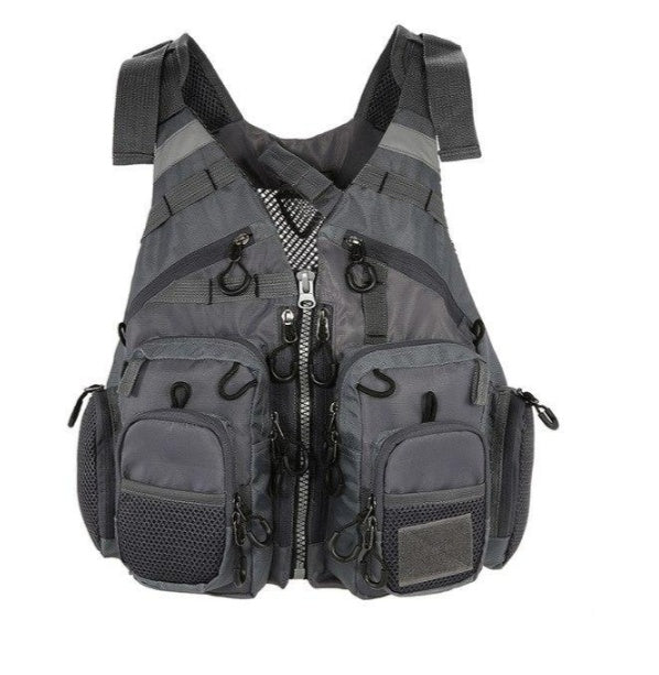 Fishing Life Vest with 11 Pockets – Breathable Flotation Jacket for Kayak, Fly & Canoe Fishing