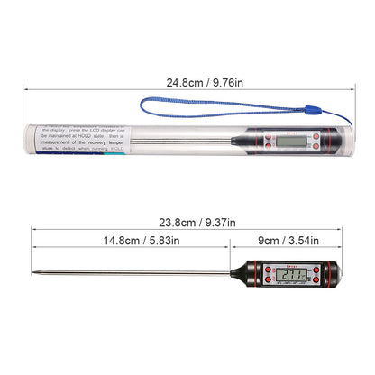Digital Cooking Thermometer – Instant-Read Pen Thermometer with MAX/MIN & °F/°C Switch