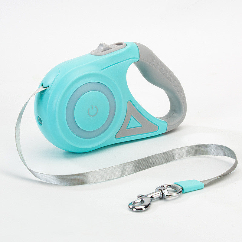 Retractable Dog Leash with Light — 10 ft & 16 ft, 3 Colors