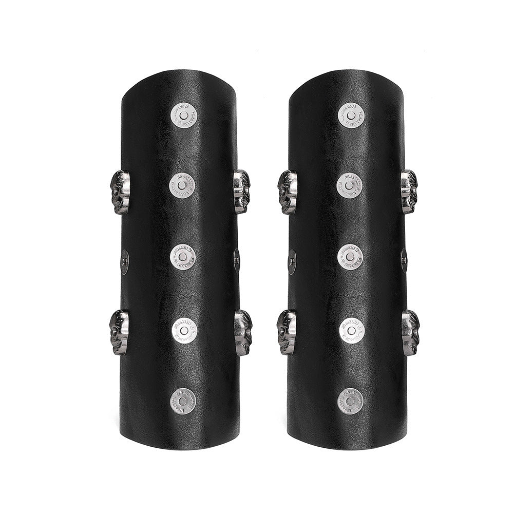 Punk PU Leather Wristband Arm Sleeve – Cosplay & Nightclub Bracelet Accessory