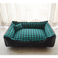 Plaid Lace Pet Bed — Soft & Washable, 6 Colors
