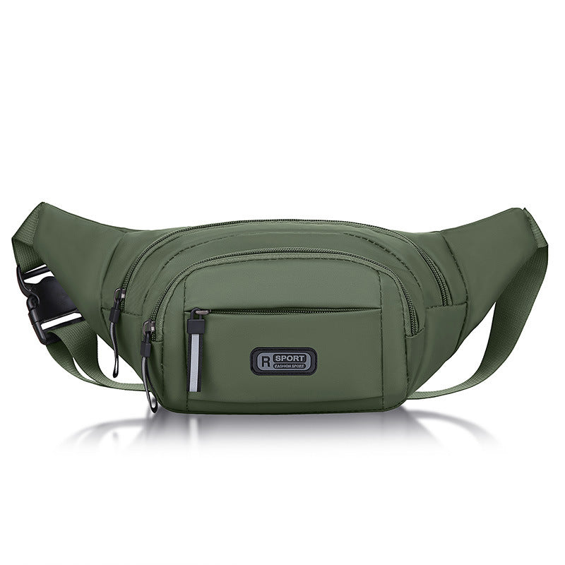 Men's Waterproof Nylon Waist Bag – Crossbody Fanny Pack, 4 Colors