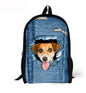 Kids' 3D Cat Denim Backpack – Cute Animal School Bag for Boys & Girls