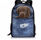 Kids' 3D Cat Denim Backpack – Cute Animal School Bag for Boys & Girls