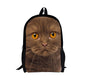 Kids' 3D Cat Denim Backpack – Cute Animal School Bag for Boys & Girls