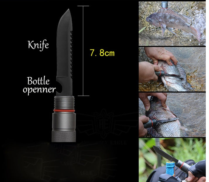 Multifunctional Tactical Trekking Pole – Aluminum Alloy Folding Hiking Stick with 15+ Survival Tools