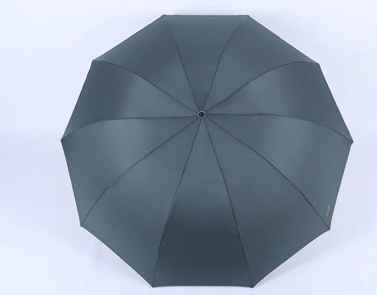 Large 3-Fold Windproof Umbrella – Super Strong 10-Rib Compact Travel Umbrella for Adults