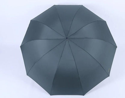 Large 3-Fold Windproof Umbrella – Super Strong 10-Rib Compact Travel Umbrella for Adults