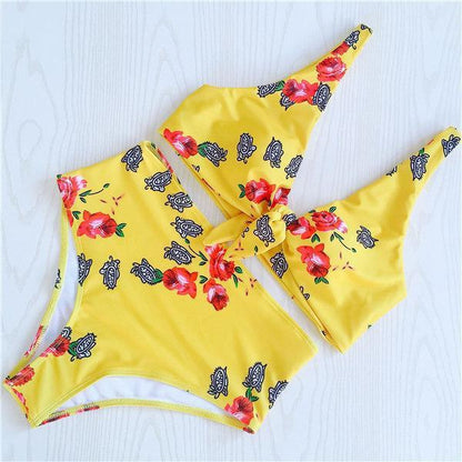 Knotted Bikini Set | Floral Beachwear for Women