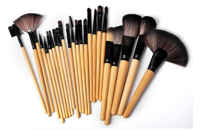 24-Piece Professional Makeup Brush Set with PU Case