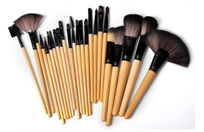 24-Piece Professional Makeup Brush Set with PU Case