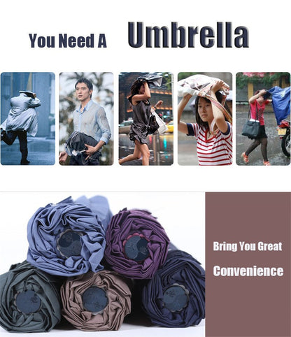 Large 3-Fold Windproof Umbrella – Super Strong 10-Rib Compact Travel Umbrella for Adults