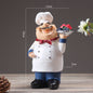 Chef Figurine Kitchen Decor – Resin Chef Statue Ornament for Home & Restaurant