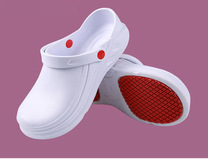 Non-Slip Chef Kitchen Shoes – Waterproof & Oil-Resistant EVA Clogs for Kitchen Work | Black & White