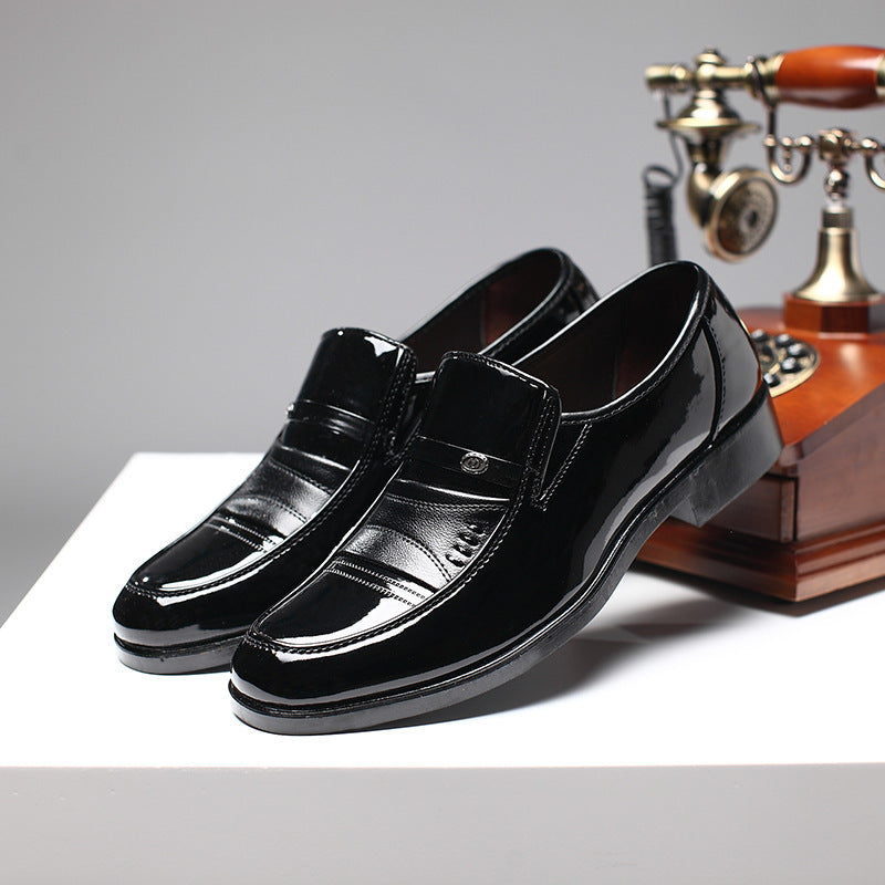 Men's Low-Top Dress Shoes – Square Toe, Non-Slip, US 6–11.5