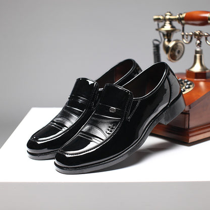 Men's Low-Top Dress Shoes – Square Toe, Non-Slip, US 6–11.5