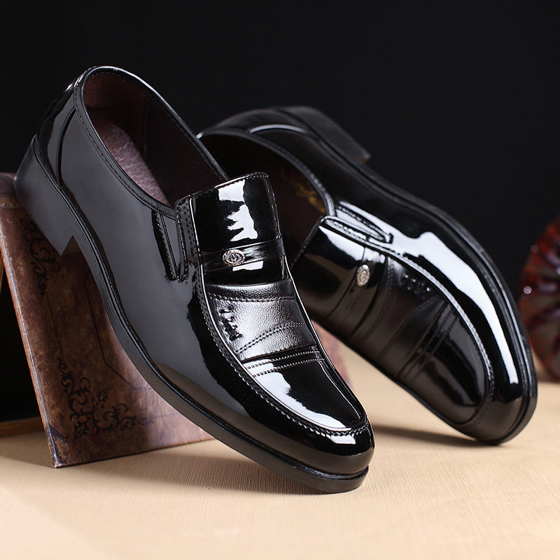 Men's Low-Top Dress Shoes – Square Toe, Non-Slip, US 6–11.5