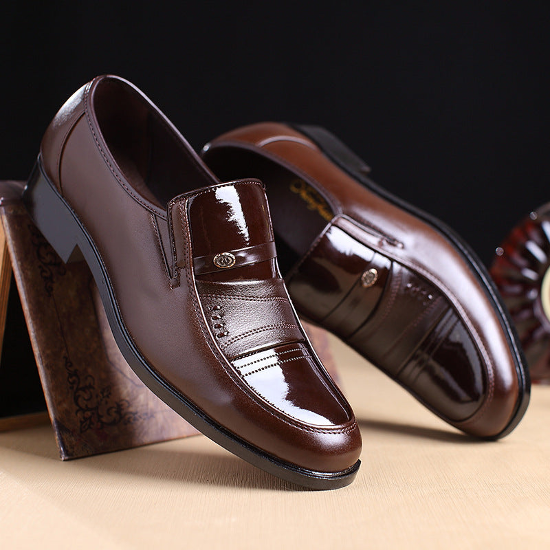 Men's Low-Top Dress Shoes – Square Toe, Non-Slip, US 6–11.5