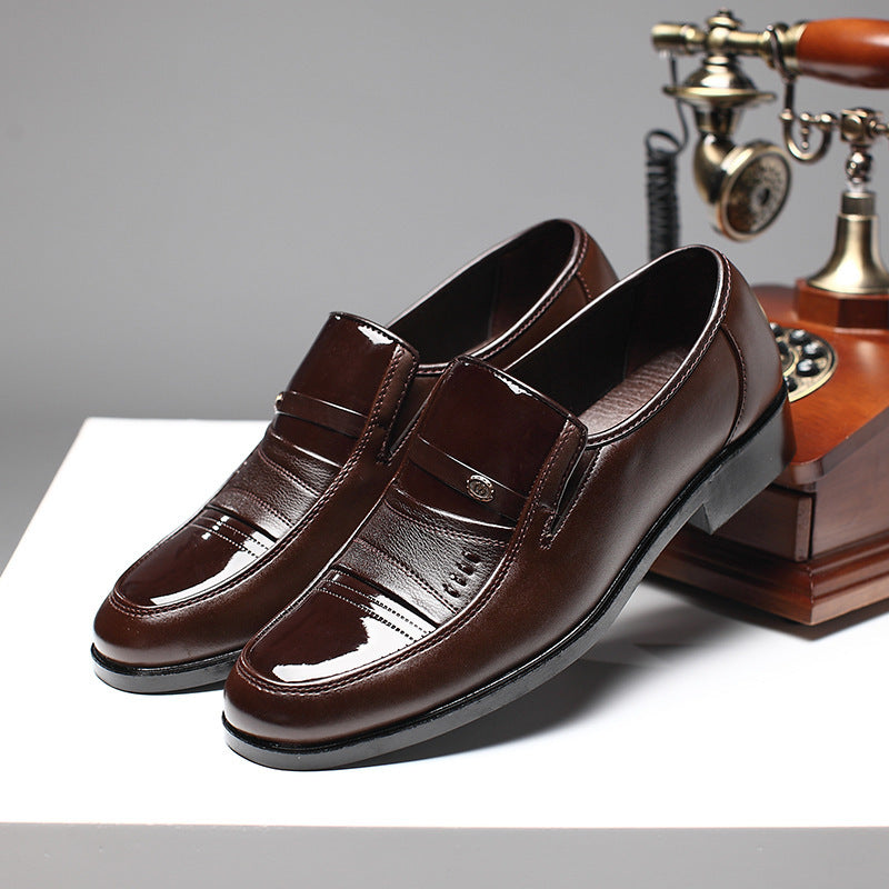 Men's Low-Top Dress Shoes – Square Toe, Non-Slip, US 6–11.5