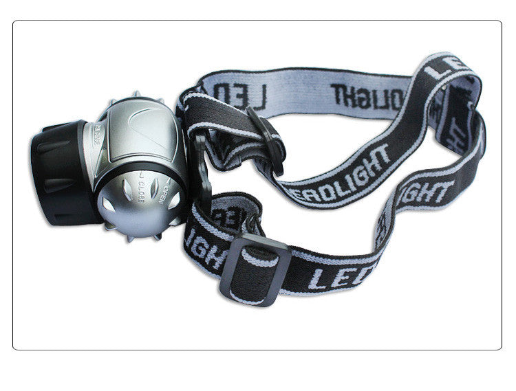 Headlamp with strap on white background