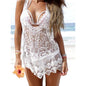 Embroidered Lace Hollow Bikini Cover-Up