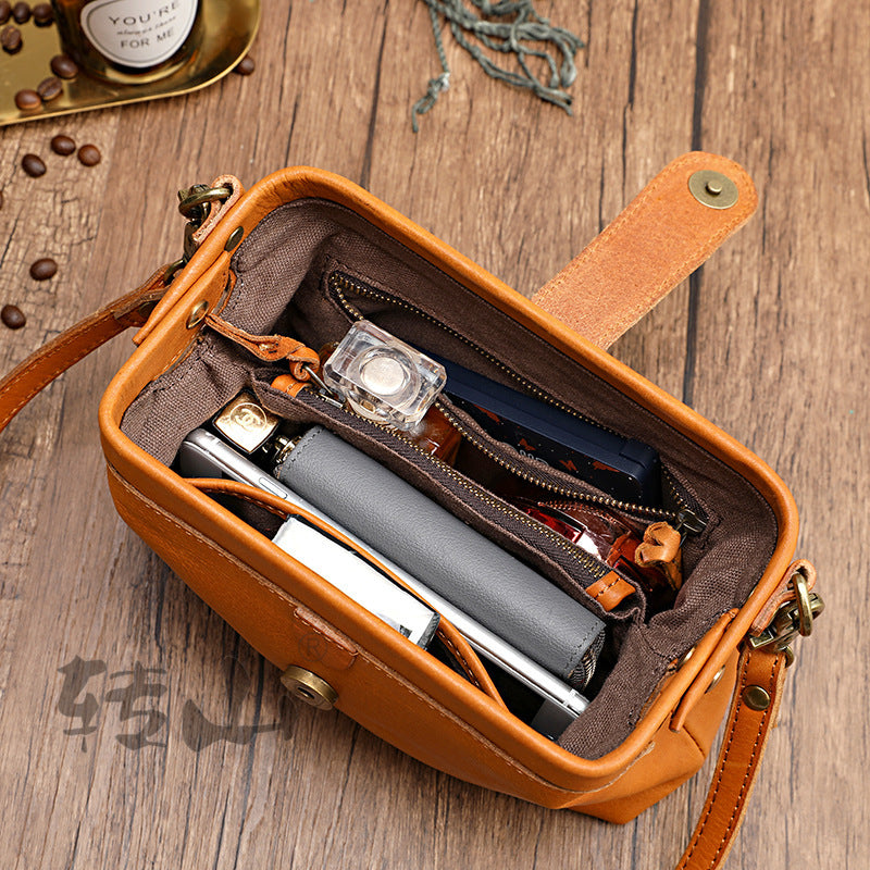 Women's Pillow Flap Crossbody Bag – Leather Shoulder Purse with Zipper Pockets