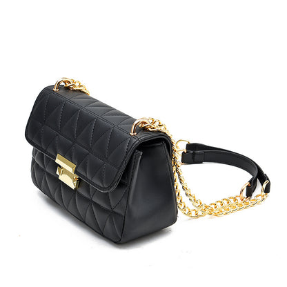 Women's PU Leather Shoulder Bag – Soft Crossbody Messenger Bag with Latch Closure