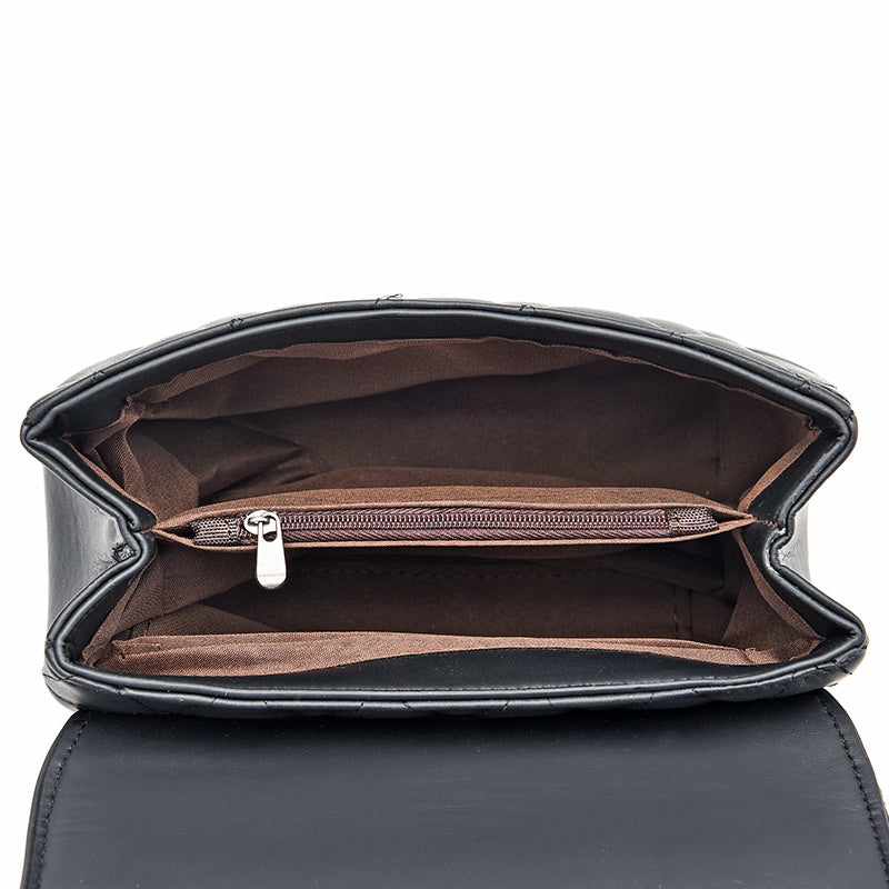 Women's PU Leather Shoulder Bag – Soft Crossbody Messenger Bag with Latch Closure