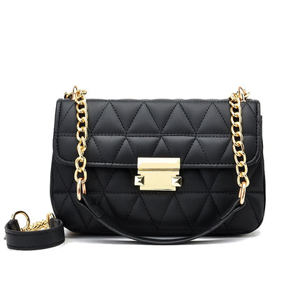 Women's PU Leather Shoulder Bag – Soft Crossbody Messenger Bag with Latch Closure