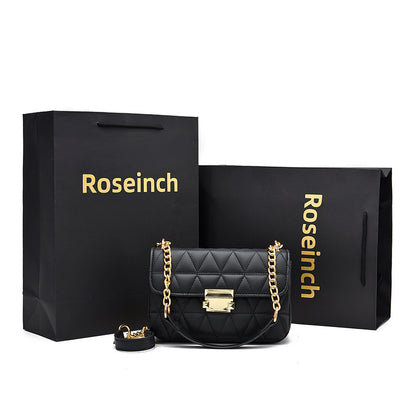 Women's PU Leather Shoulder Bag – Soft Crossbody Messenger Bag with Latch Closure
