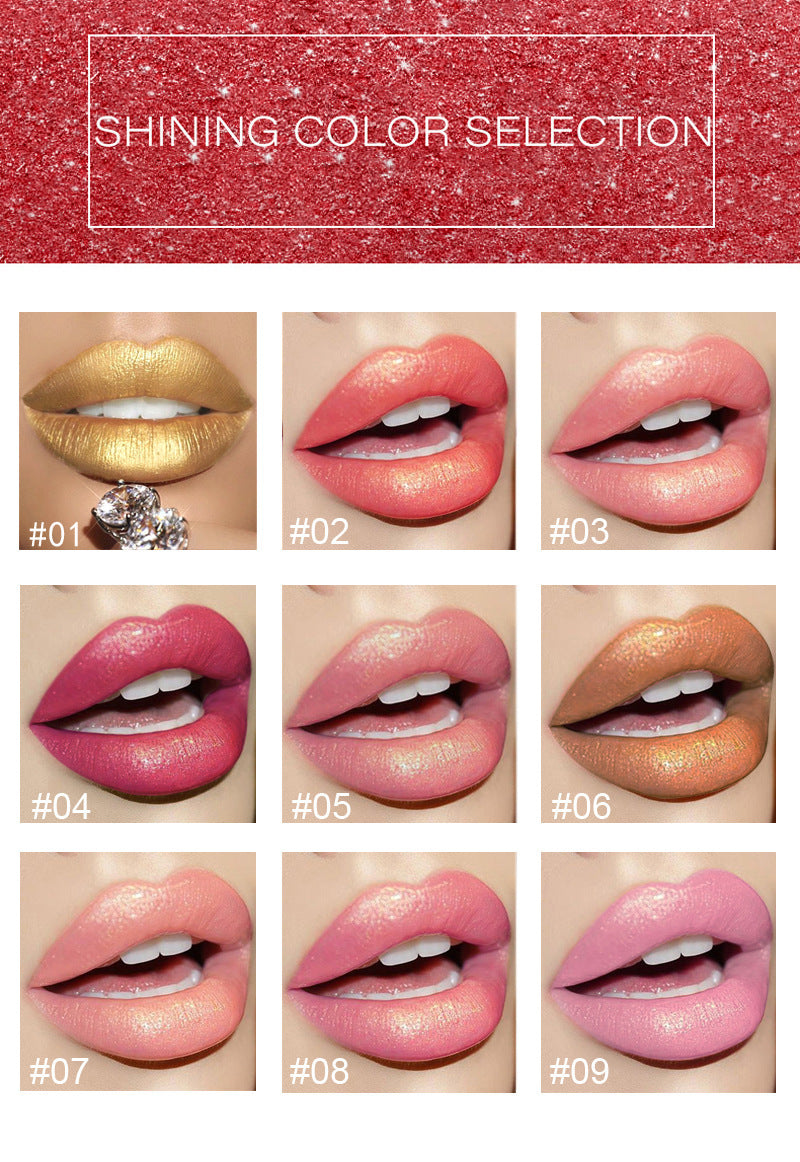 Collage of lips with various lip gloss colors and textures.