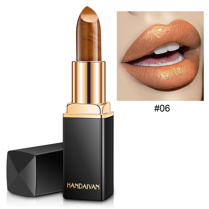 Metallic Color-Changing Lipstick — Pearlescent Gilt Finish