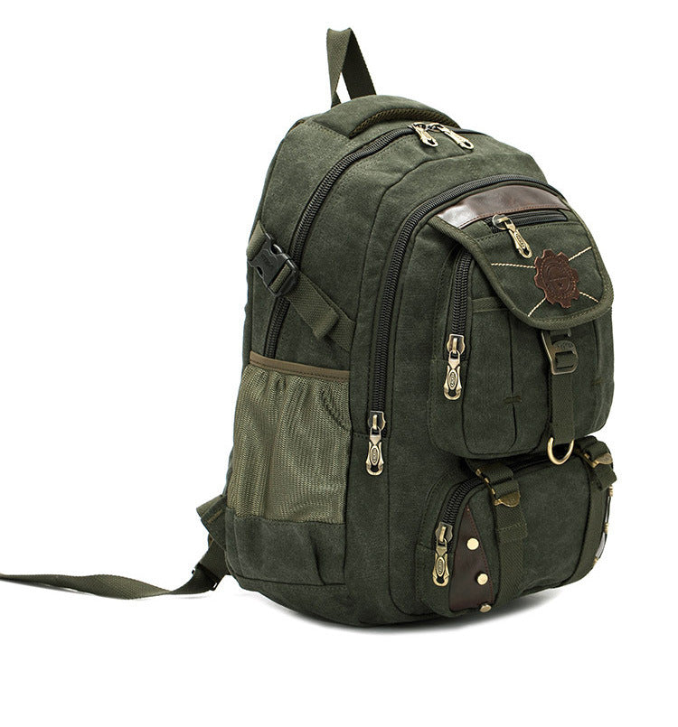 Canvas Hiking & Laptop Backpack – 20–35L Outdoor Daypack for Men
