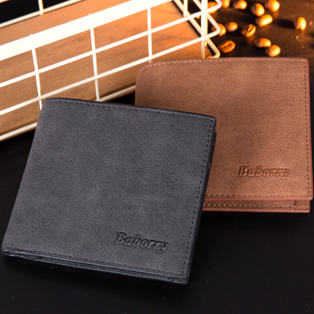 Men’s RFID Bifold Wallet – Slim PU Leather Card Holder with ID & Photo Slots