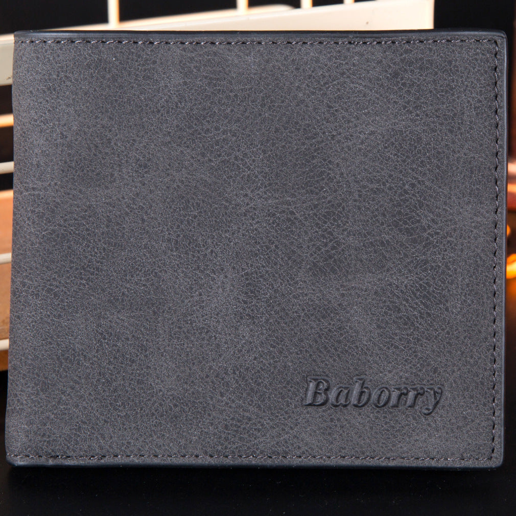 Men’s RFID Bifold Wallet – Slim PU Leather Card Holder with ID & Photo Slots