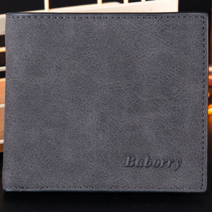 Men’s RFID Bifold Wallet – Slim PU Leather Card Holder with ID & Photo Slots