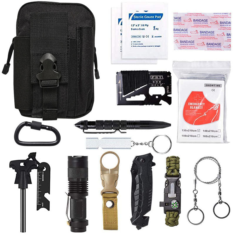Outdoor Camping Multi-Function Tool Survival Equipment Sos Self-Defense Supplies