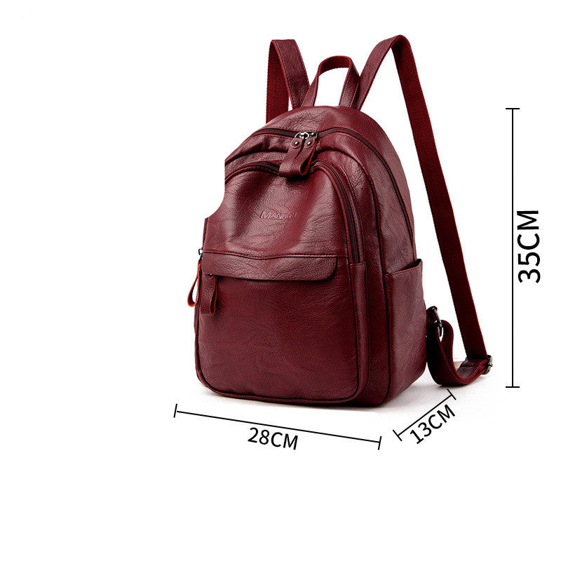 Women's Soft Leather Fashion Backpack – Chic & Lightweight | 2 Colors