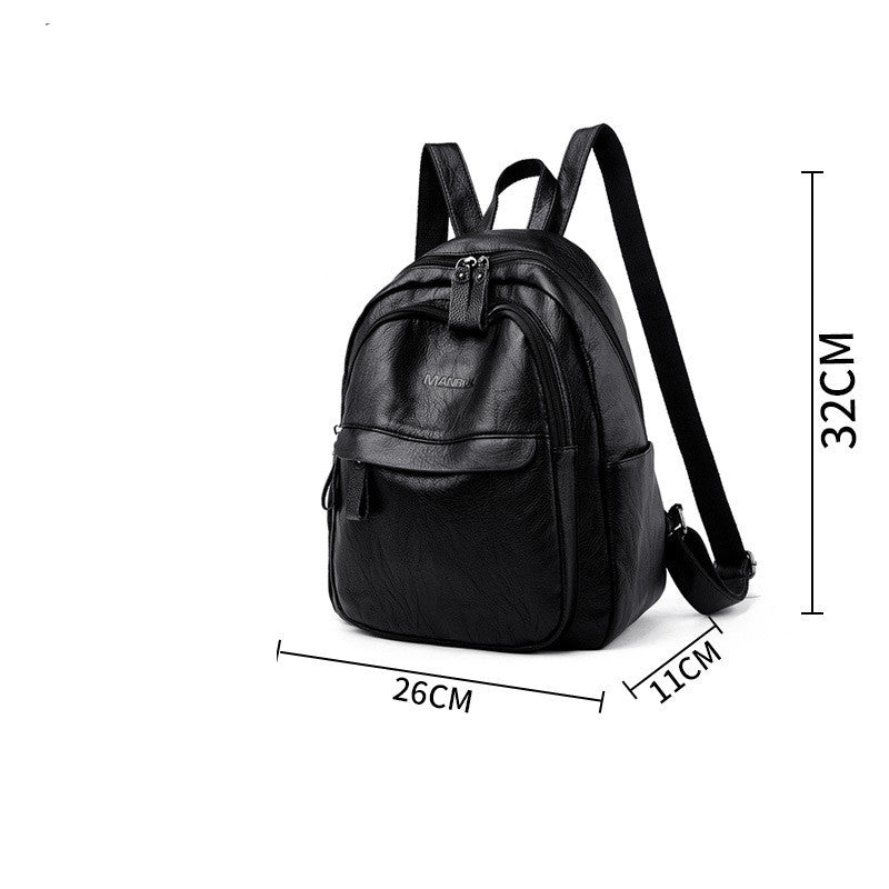 Women's Soft Leather Fashion Backpack – Chic & Lightweight | 2 Colors