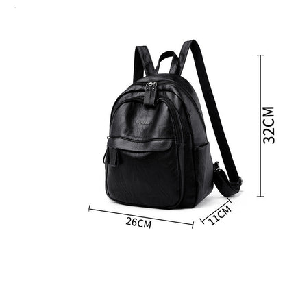 Women's Soft Leather Fashion Backpack – Chic & Lightweight | 2 Colors