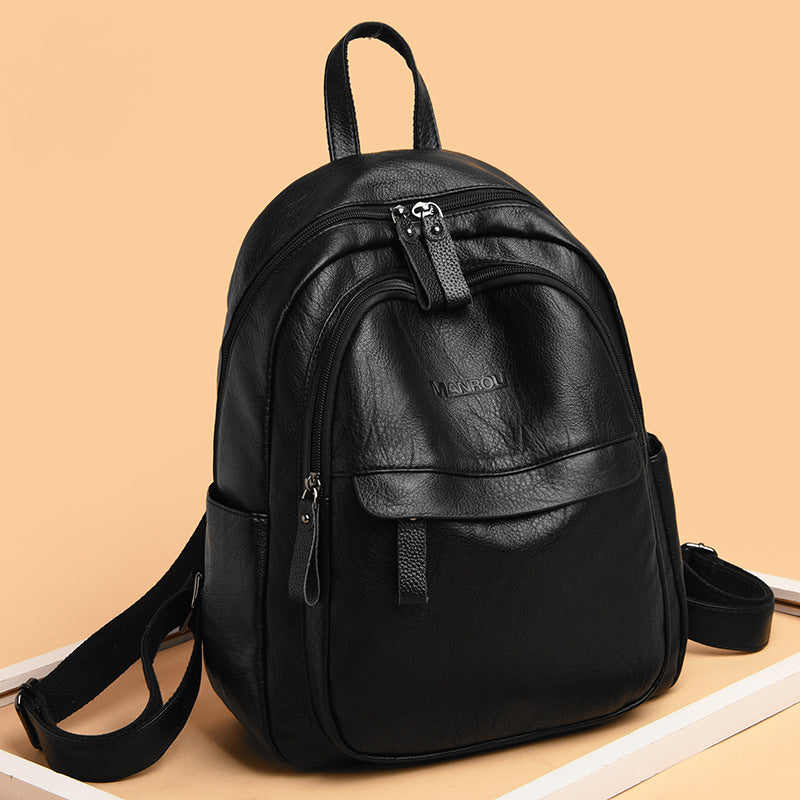Women's Soft Leather Fashion Backpack – Chic & Lightweight | 2 Colors