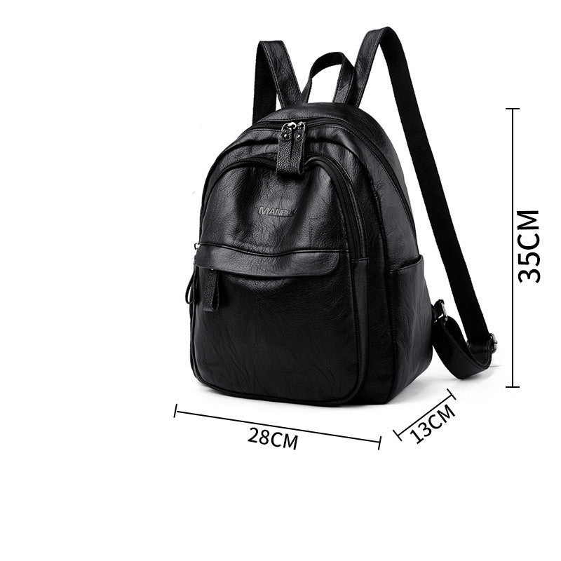 Women's Soft Leather Fashion Backpack – Chic & Lightweight | 2 Colors