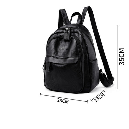 Women's Soft Leather Fashion Backpack – Chic & Lightweight | 2 Colors