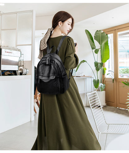 Women's Soft Leather Fashion Backpack – Chic & Lightweight | 2 Colors