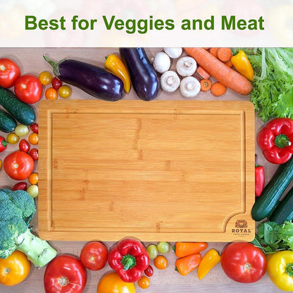 Natural Bamboo Cutting Board – Eco-Friendly Kitchen Chopping Board, 3 Sizes