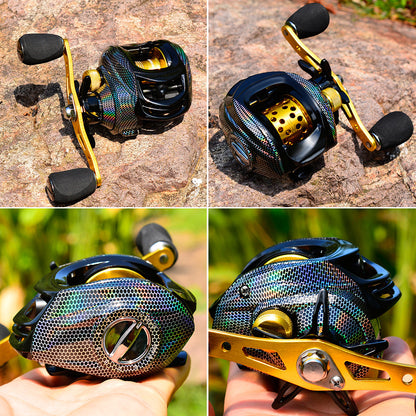 Metal Spool Baitcasting Fishing Reel – 10KG Max Drag | Left & Right Hand