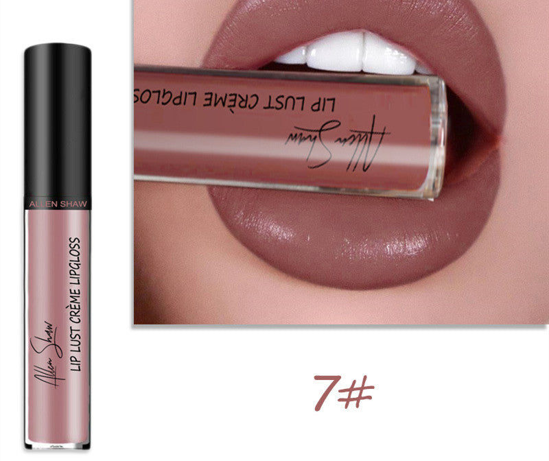 Lip gloss with close-up of lips wearing the lip color