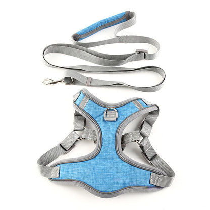 Vest-Style Dog & Cat Harness Leash — 6 Colors, XS–2XL